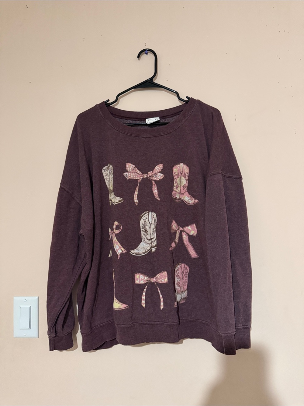 ARULA Deep Maroon Pullover Sweatshirt